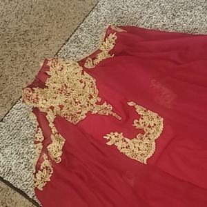 Dress burgundy ,new but no tag